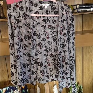 Candies Black Floral Top